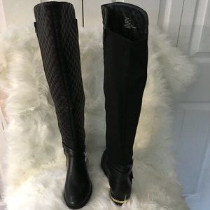 Quilted riding boots